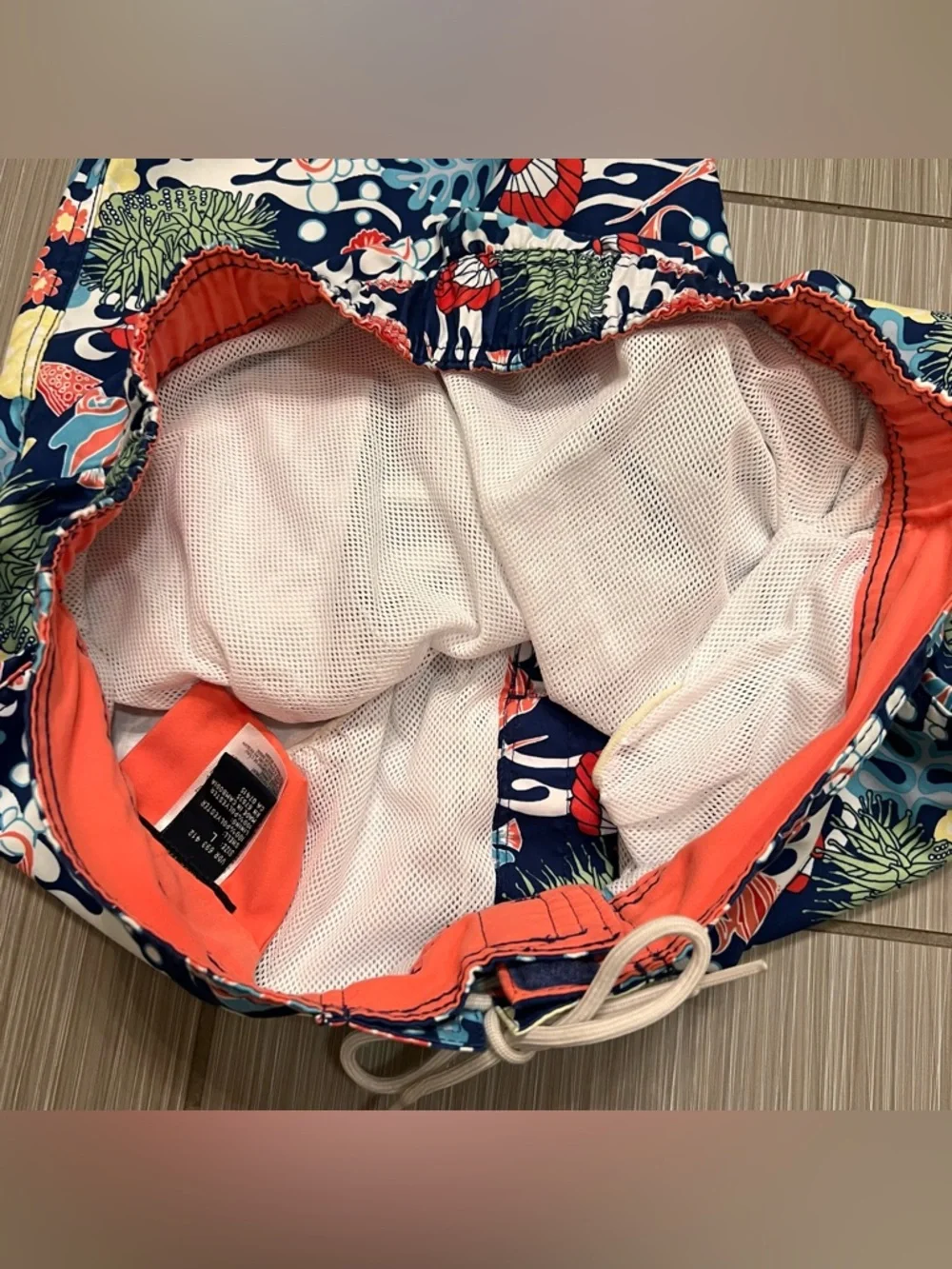 Nautica Swim Trunks Mens Suit Fish Tropical board shorts large